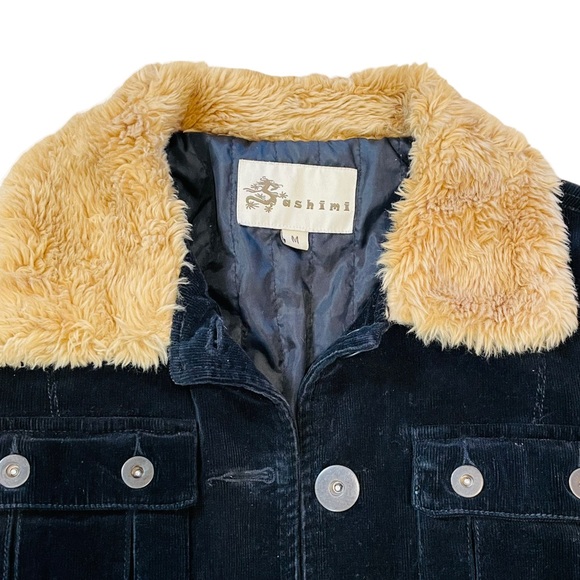 Corduroy and Faux Fur Jacket - Picture 10 of 12